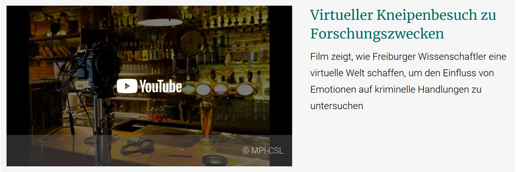 Virtueller Kneipenbesuch zu Forschungszwecken