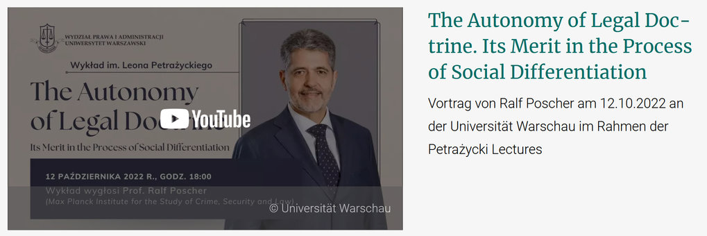 The Autonomy of Legal Doc&shy;trine. Its Merit in the Process of Social Differentiation