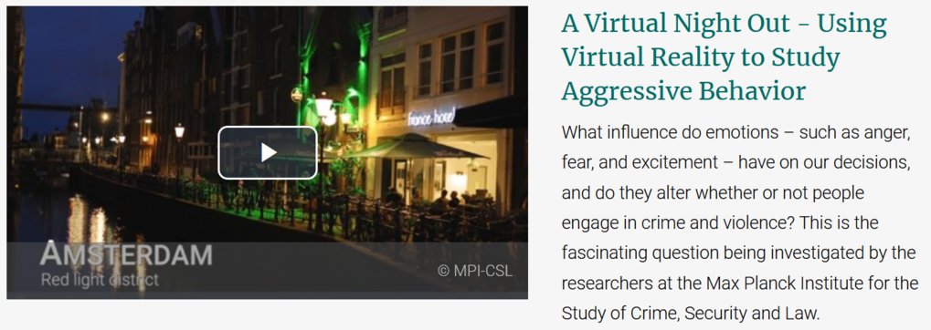 A Virtual Night Out - Using Virtual Reality to Study Aggressive Behavior