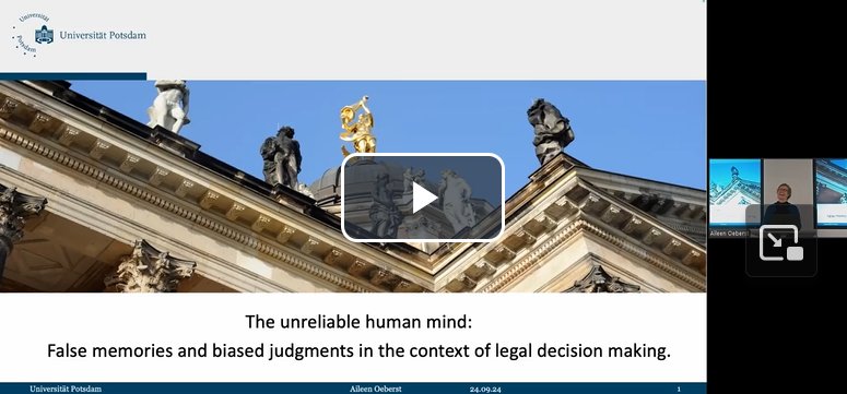 The Unreliable Human Mind: False Memories and Biased Judgments in the Context of Legal Decision Making