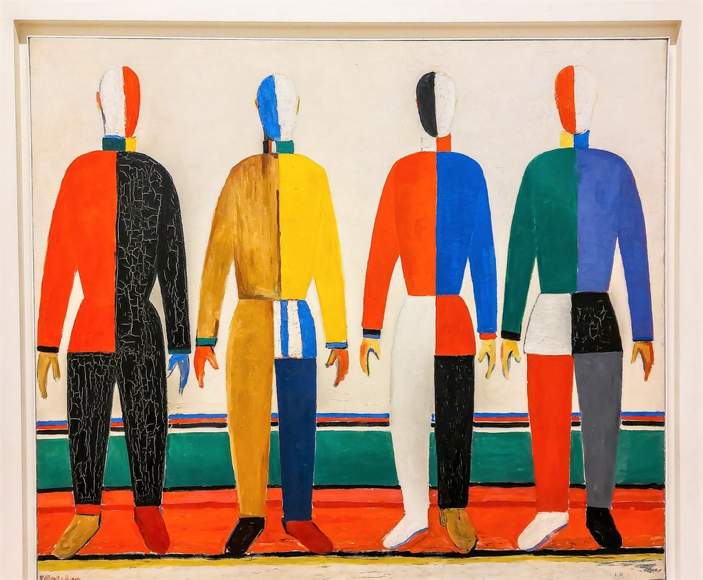 The Sportsmen by Kazimir Severinovich Malevich. Benois wing the State Russian museum in St. Petersburg, Russia