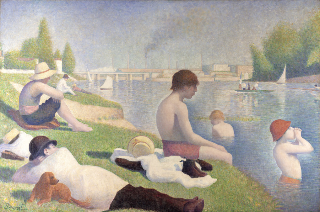 Georges Seurat, Bathers at Asnierés, 1884, oil on canvas, National Gallery, London