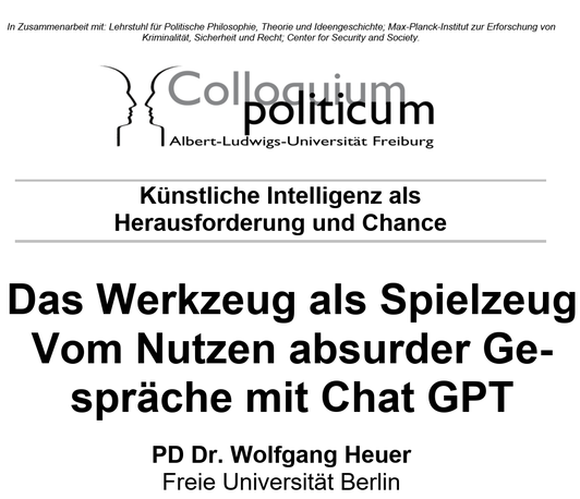 Das Werkzeug als Spielzeug. Vom Nutzen absurder Gespräche mit Chat GPT